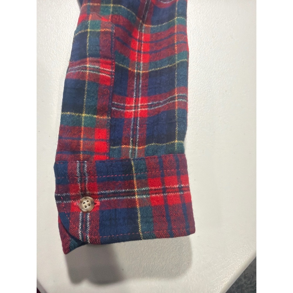 Pendleton Mens Wool Shirt Macpherson Red Tartan Plaid Vintage Large Made in USA - Picture 10 of 14